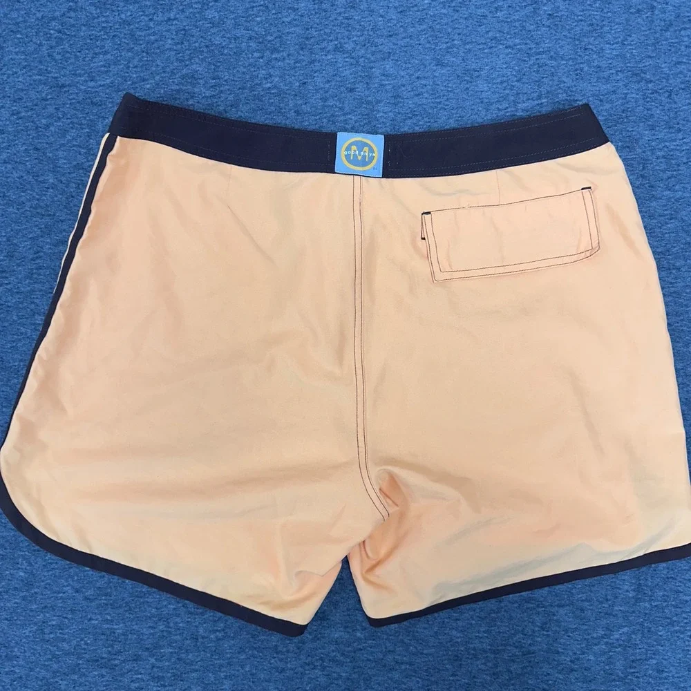 Mooloolaba Women Swim Trunks‎ Board Shorts Drawstring Peach Brown Beach Trim L
